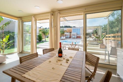 modular bungalows with heated pool artemis greece