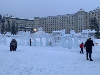 one hotel room with king bed and ac