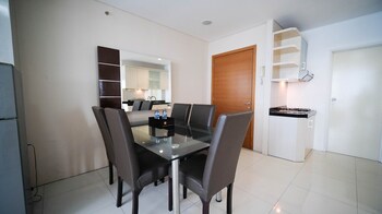 spacious 3br apartment connected to cito mall at aryaduta residence surabaya