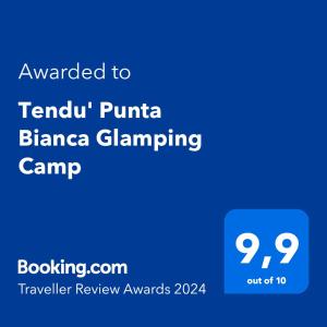 tendu punta bianca glamping camp