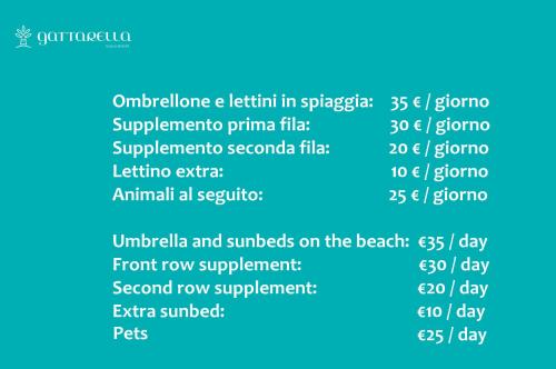 gattarella family resort standard half board a buffet