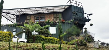 container and hobbit glamping