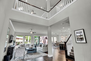 stunning luxury lake home with waterfront and dock