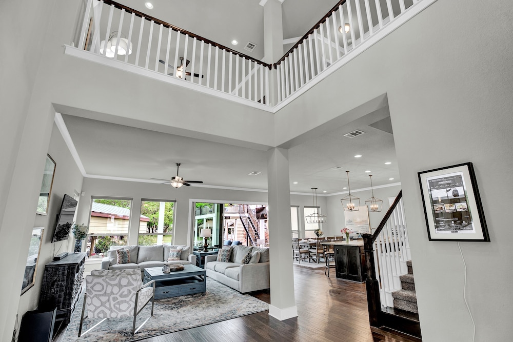 stunning luxury lake home with waterfront and dock