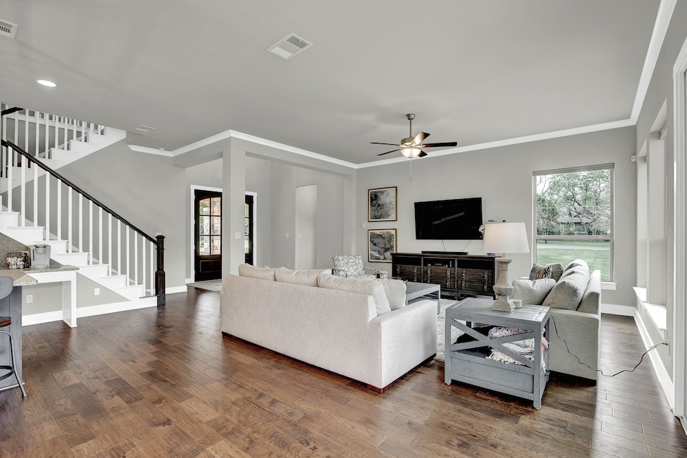 stunning luxury lake home with waterfront and dock