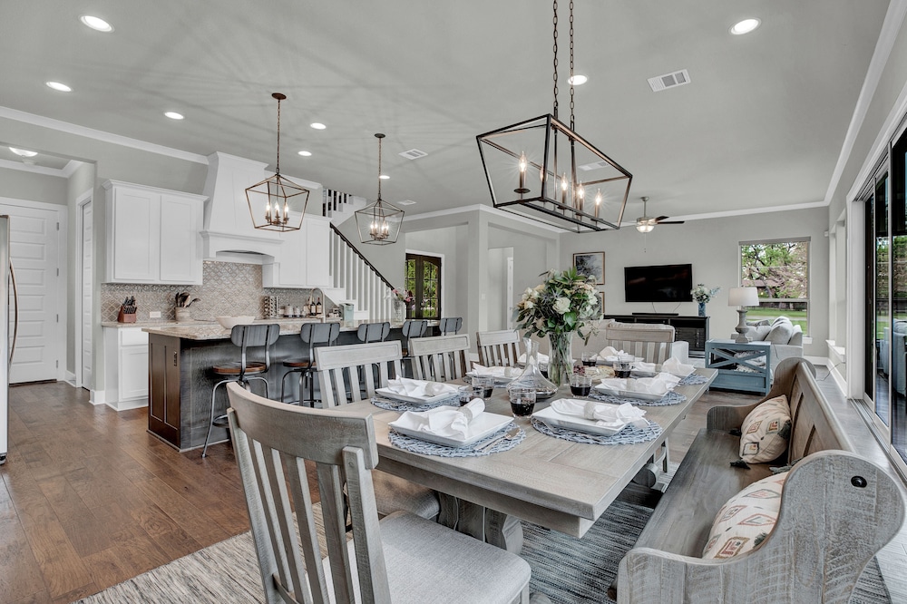 stunning luxury lake home with waterfront and dock