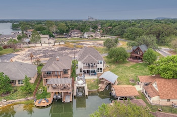 stunning luxury lake home with waterfront and dock