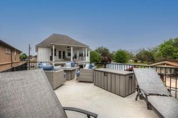 stunning luxury lake home with waterfront and dock