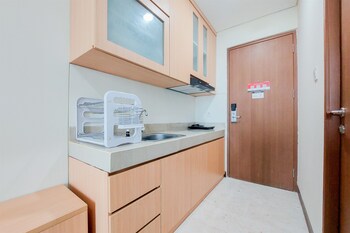 warm and simply look studio apartment at b residence