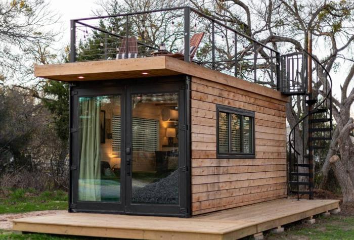 the stable tiny container home 12 min to magnolia