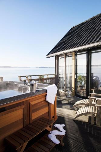 strandflickornas husen vid havet