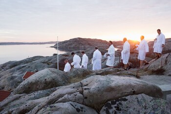 strandflickornas husen vid havet