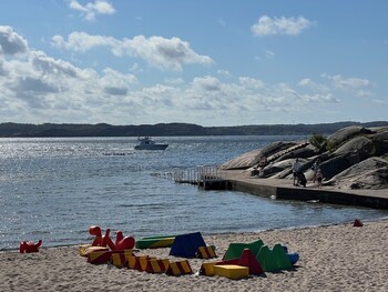 strandflickornas husen vid havet