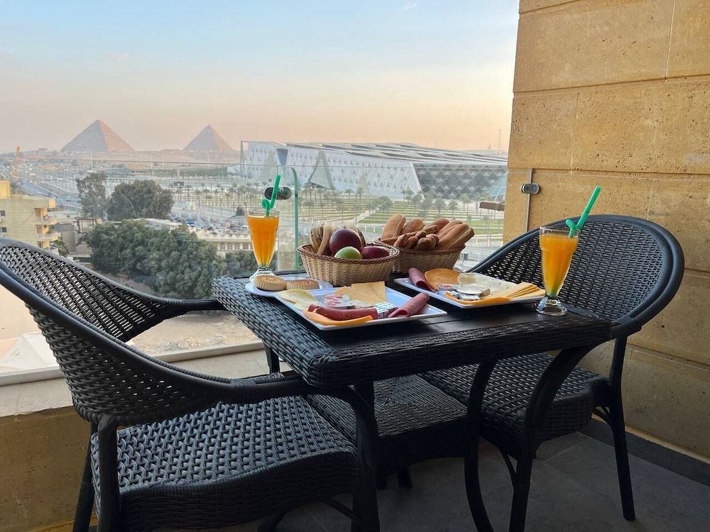 asia grand museum and pyramids view