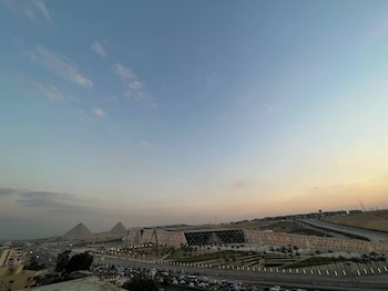 asia grand museum and pyramids view