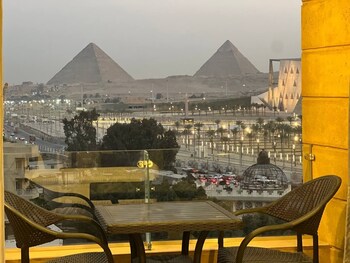 asia grand museum and pyramids view