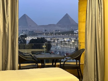 asia grand museum and pyramids view