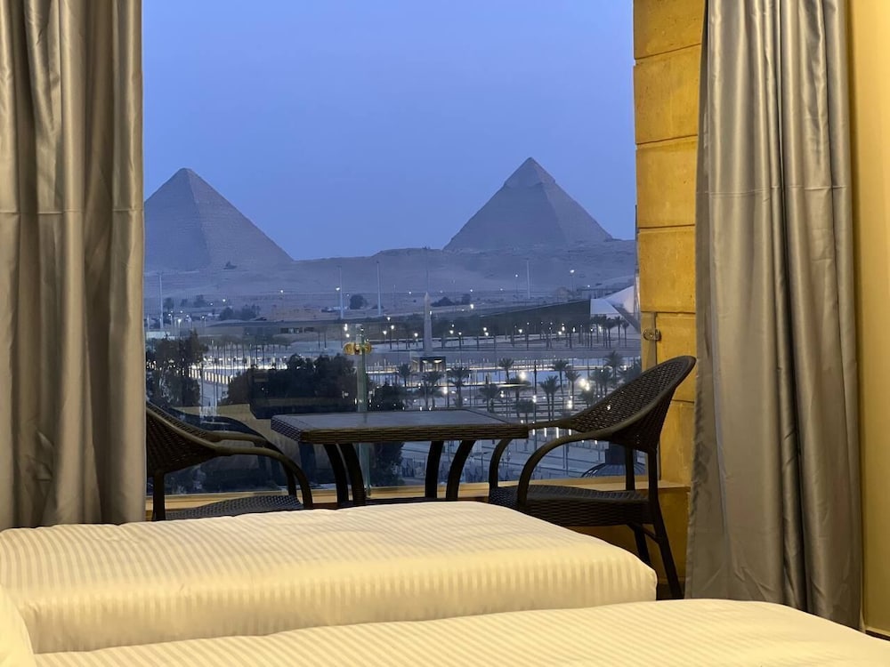 asia grand museum and pyramids view