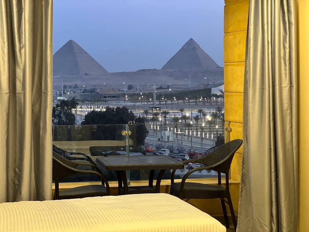 asia grand museum and pyramids view