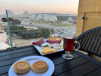 asia grand museum and pyramids view
