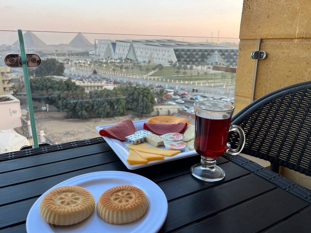 asia grand museum and pyramids view
