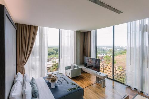 sky view luxury pool villa