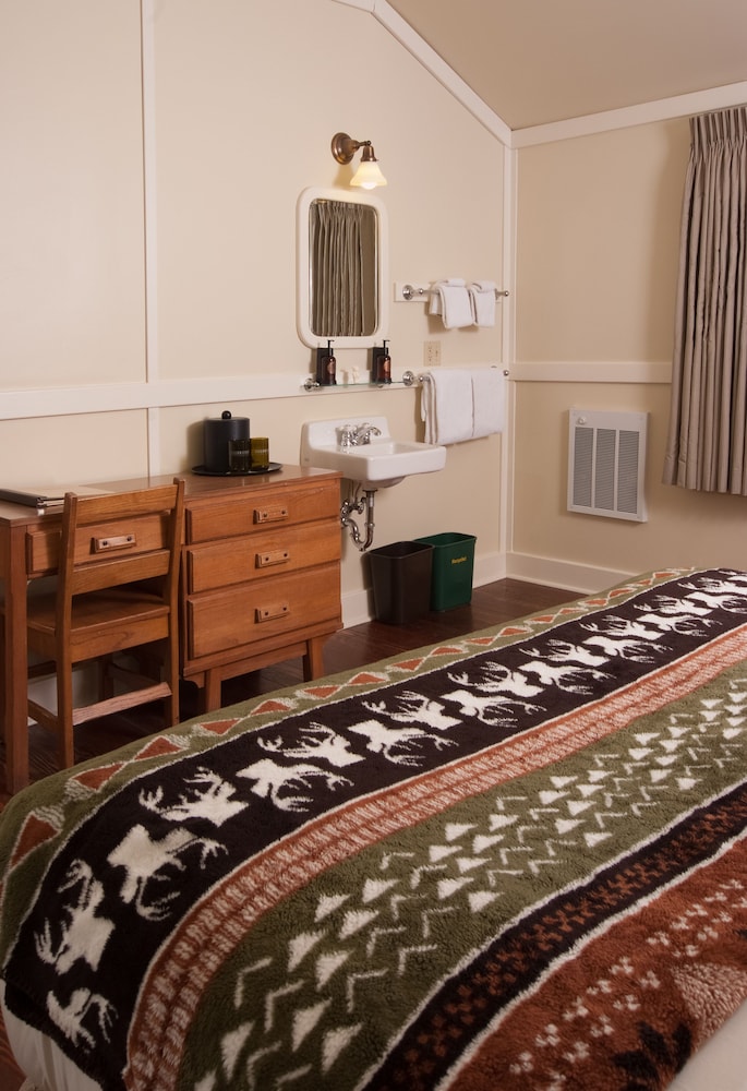 mammoth hot springs and cabins inside the park