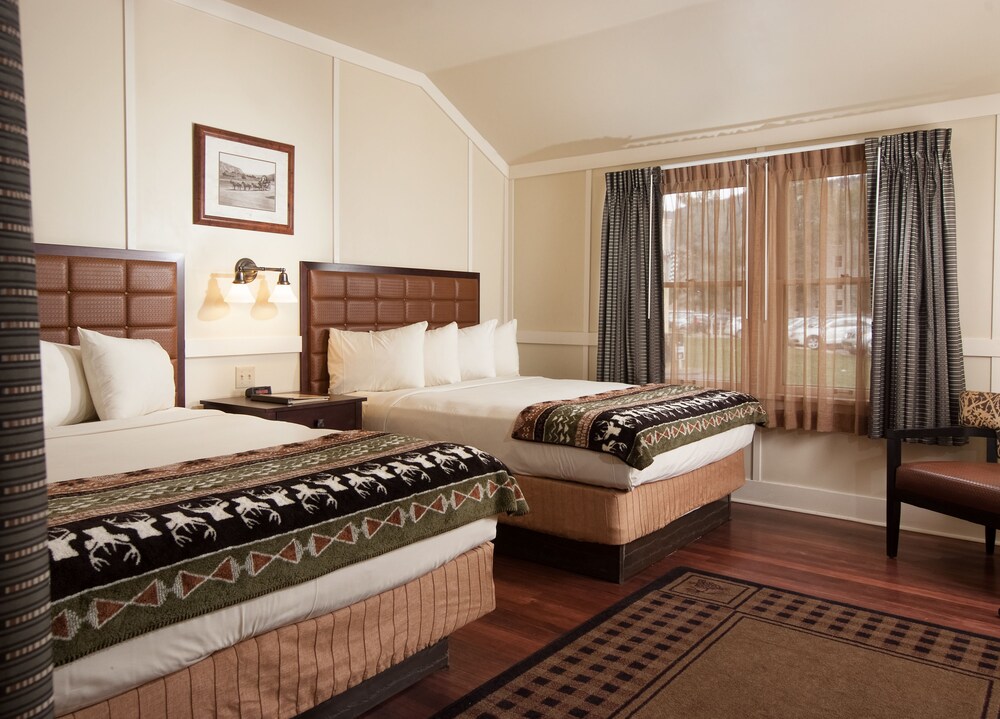 mammoth hot springs and cabins inside the park