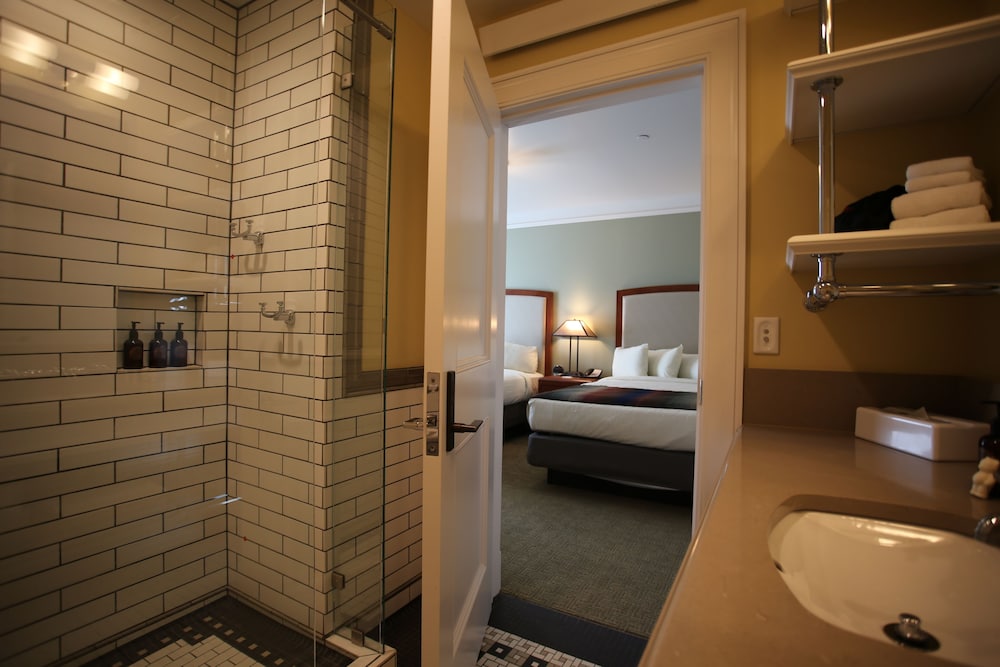 mammoth hot springs and cabins inside the park