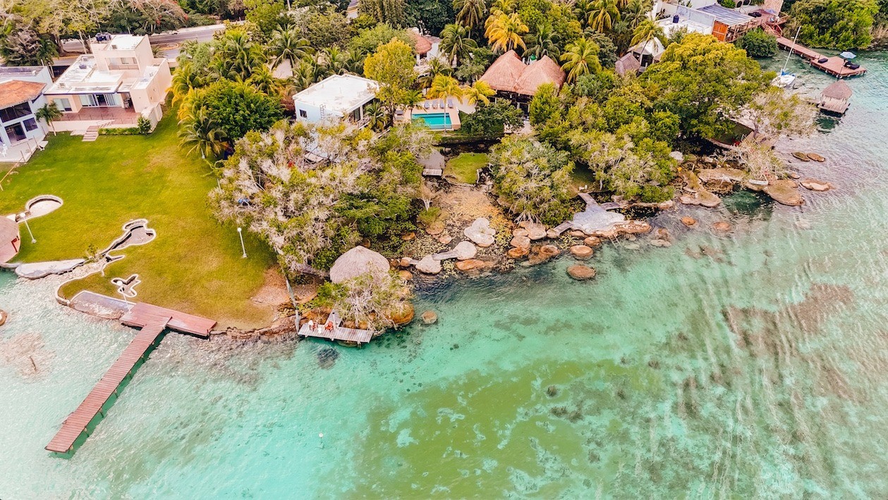 azulea bacalar hotel and spa lagoon front