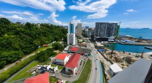 tf sunset ocean view homestay jesselton quay