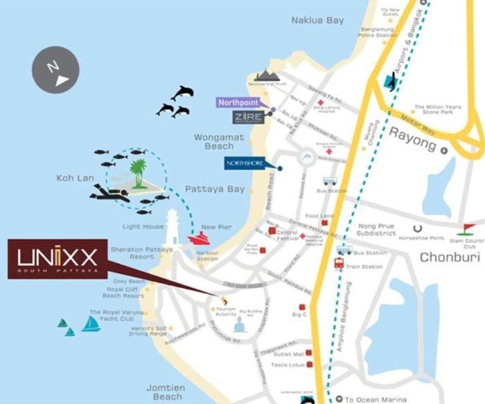 sea view high floor 2 bed room