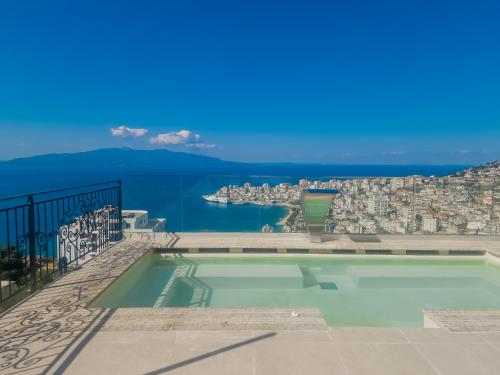 sunset shoreline saranda hotel