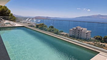 sunset shoreline saranda hotel
