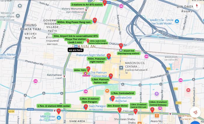 avalan phayathai airport link bts