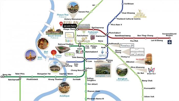 avalan phayathai airport link bts