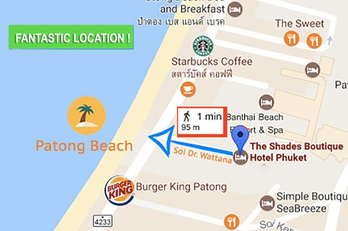 the shades hotel 50 meter beach front