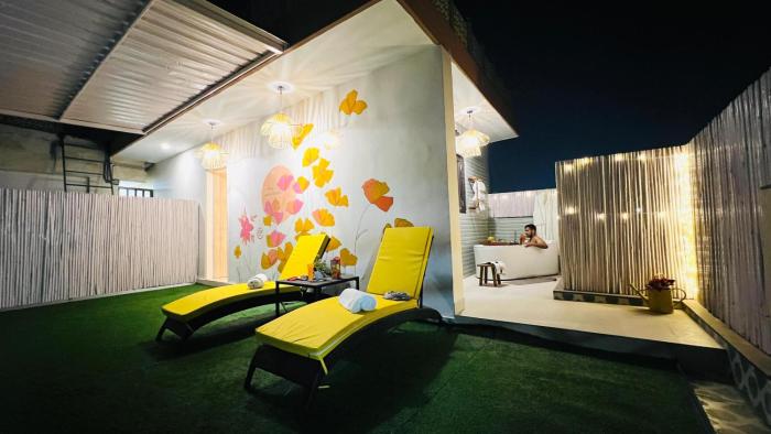 bluo penthouse staycation bathtub and terrace garden