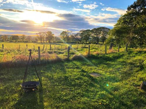 shepherd hut glamping in northumberland