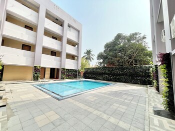 hotel rockbay near sea beach and temple