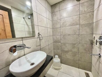 hotel rockbay near sea beach and temple