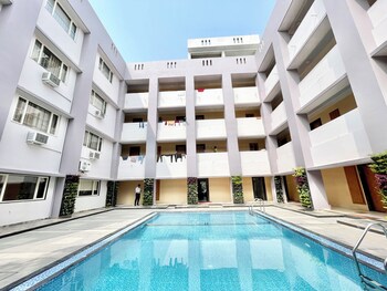 hotel rockbay near sea beach and temple