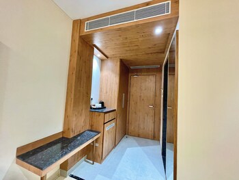 hotel rockbay near sea beach and temple