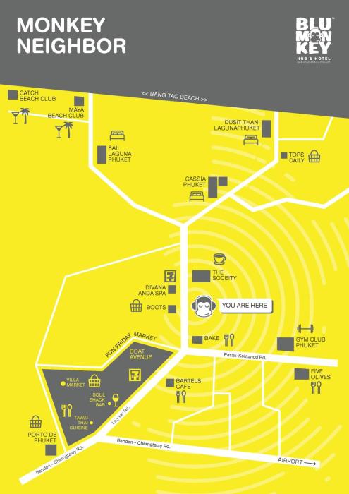 blu monkey hub and hotel bangtao beach phuket