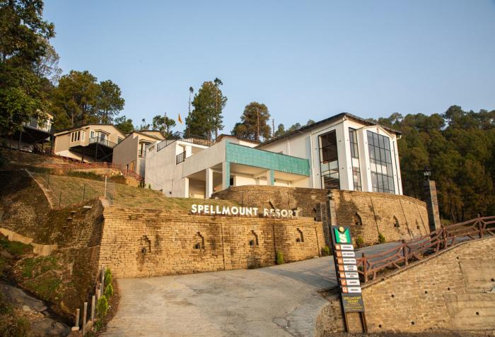 spellmount himalayan view infinity pool resort in kausani
