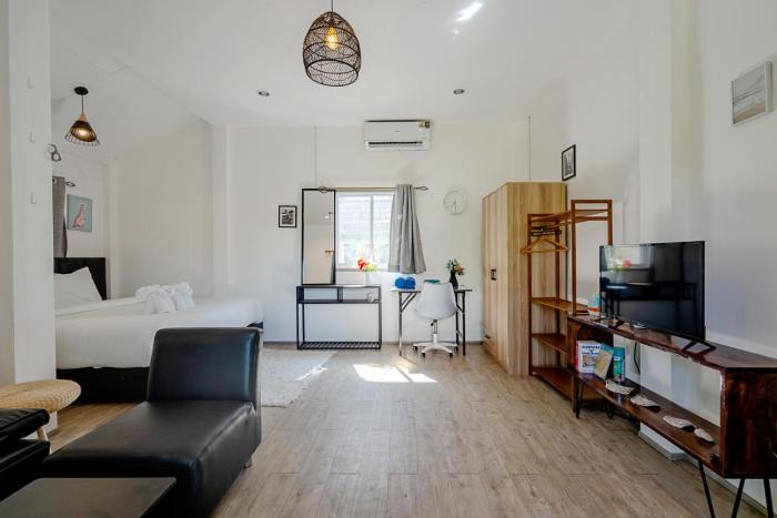 beachfront villa with sunset