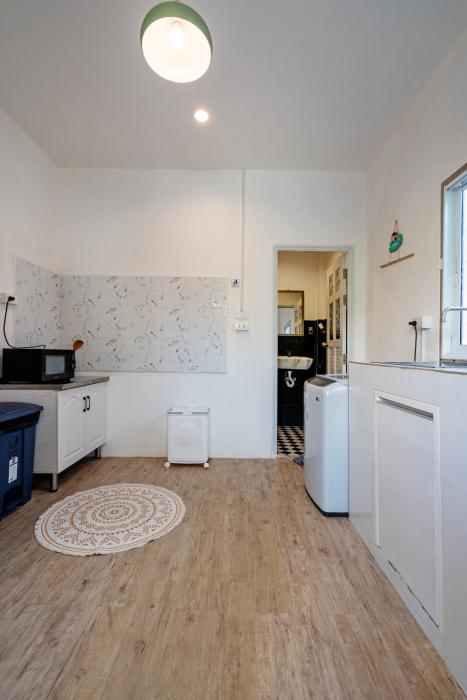 beachfront villa with sunset