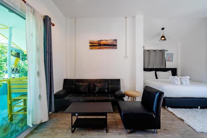 beachfront villa with sunset