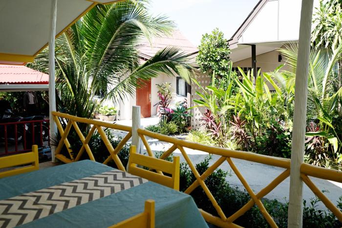 beachfront villa with sunset