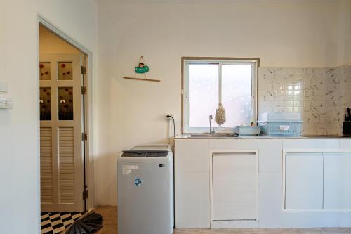 beachfront villa with sunset